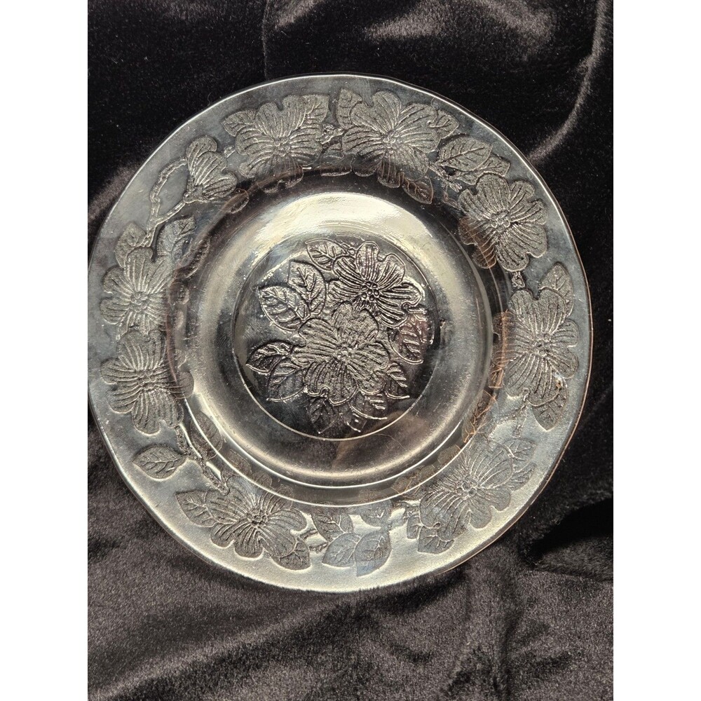 2 Vintage Pink Depression Glass Saucers MacBeth-Evans Dogwood Apple Blossom 1930